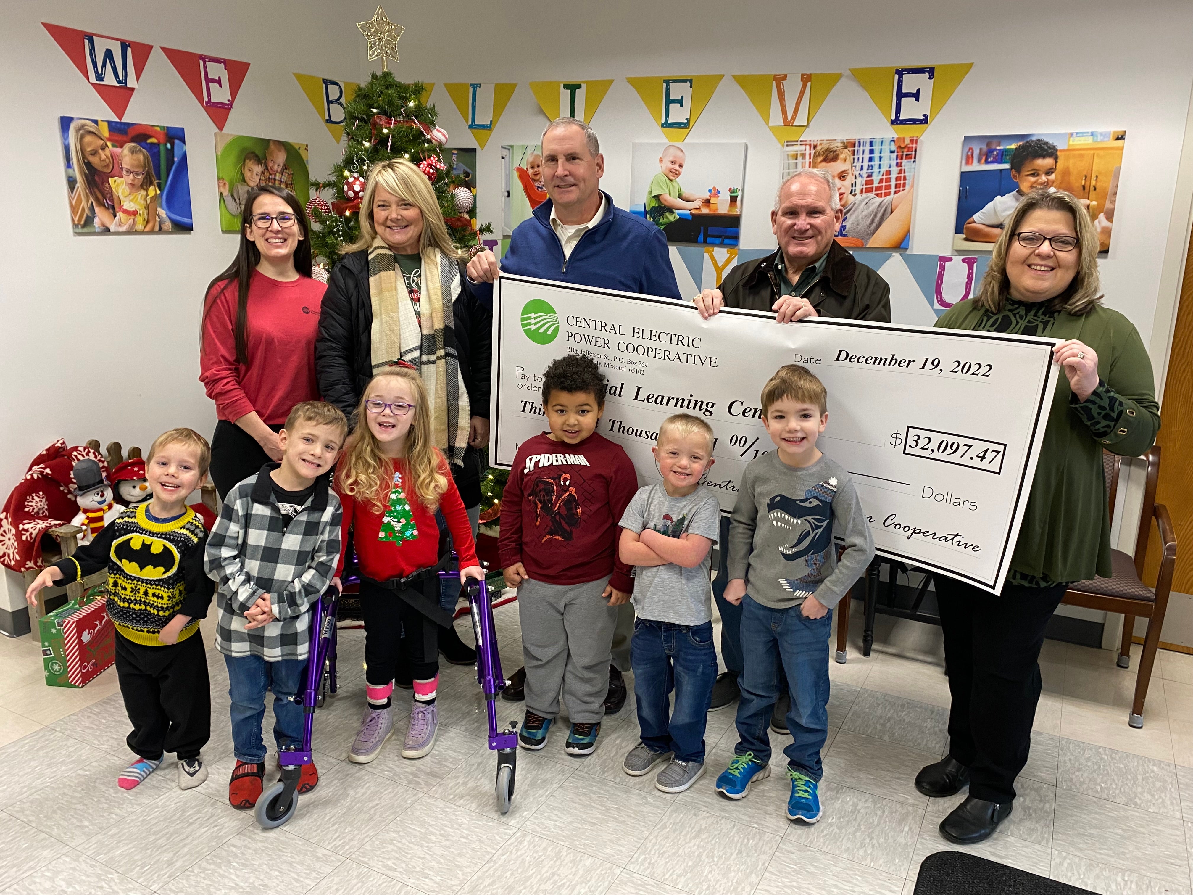 Check presentation by Central Electric to Special Learning Center